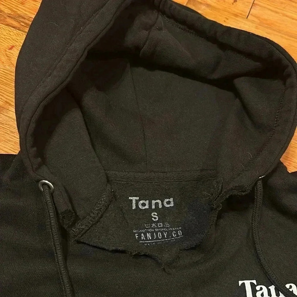 2020 tana mongeau YouTuber blk sweatshirt hoodie kangaroo pocket long sleeve SM - Picture 7 of 7